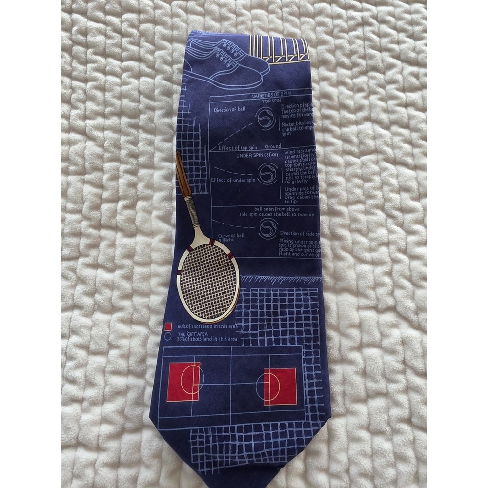 Vintage Polo by Ralph Lauren RARE Tennis Novelty Handmade Silk Tie